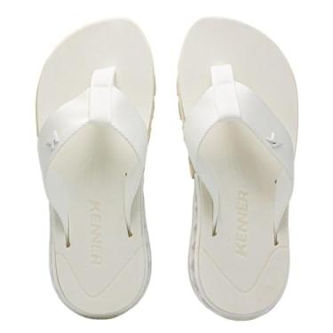 Imagem de Chinelo Sandália Kenner Rakka DJK02- Branco/Laranja/Preto