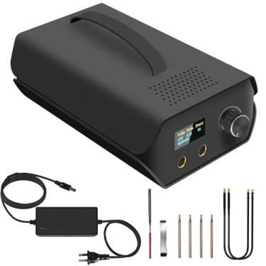 Imagem de Soldador a ponto de bateria, capacitor Farad Mini ponto de soldador portátil 3000F com tela LCD, máquina de solda por ponto ajustável de 120 níveis 18650 Armazenamento de energia da bateria, suporte