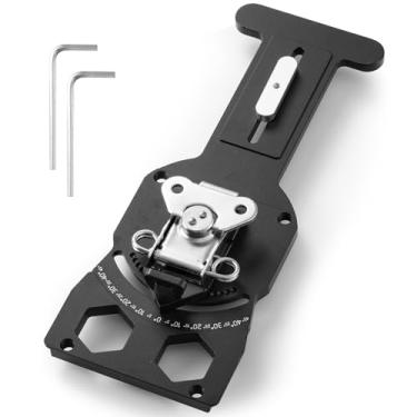 Imagem de Serra quadrada de trilho de ângulo ajustável, trilho guia quadrado compatível com Festool e Makita, régua de trilho guia de atualização de -45° a 45° com mais seleções de ângulo