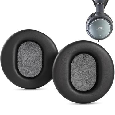 Imagem de HARX700 Almofadas auriculares de espuma viscoelástica de couro de proteína preta de substituição para fones de ouvido JVC HARX900, SR850s, K240S K271, Fidelio X2 HR ATH AD1000X, protetores auriculares
