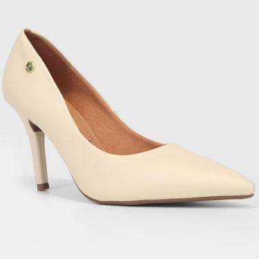 Imagem de Scarpin Vizzano Salto Alto Bico Fino - Creme