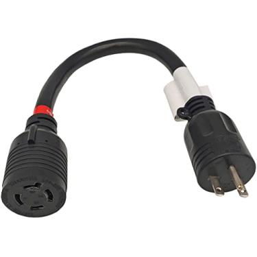 Imagem de Fullsky Cabo adaptador CA FC-615L42 NEMA 6-15P para NEMA L14-20R macho 6-15P plugue doméstico para fêmea L14-20R trava do gerador 4 pinos saída do adaptador receptáculo máximo 15Amp 250Volt