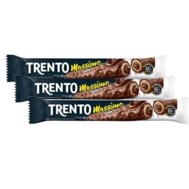 Imagem de Kit 3 Chocolate Trento Massimo Dark 25g
