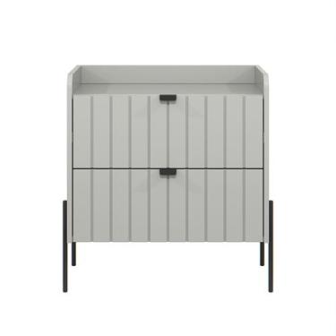 Imagem de Mesa De Cabeceira Industrial 60cm Pes De Ferro Cor Preto - Aprire Móve