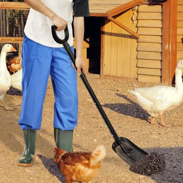 Imagem de Peneira Digger Sifter, Pá de areia resistente à ferrugem, peneira de tesouro vazada para cocô de galinheiro de praia