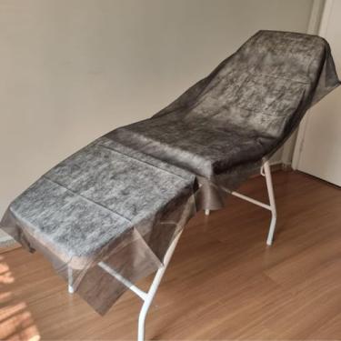 Imagem de Kit 10 Lençóis Descartáveis em TNT, Sem Elástico, Preto, 200 x 90 cm