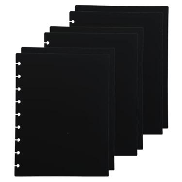 Imagem de ITSYHPRO Medium Discbound Notebook PP Covers/Index(3 Set/6PCS) Candy Colors Compatible with Circa Arc TUL and Happy Planner(Black,Medium)