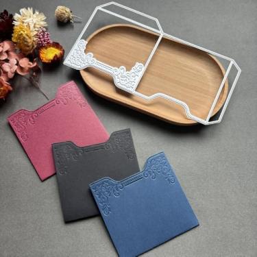 Imagem de LZBRDY Moldura de renda vintage recortada - moldes de artesanato de aço carbono para álbuns, cartões, cartões comemorativos e suprimentos de diário (mini envelope de renda 19,3 x 10,4 cm)