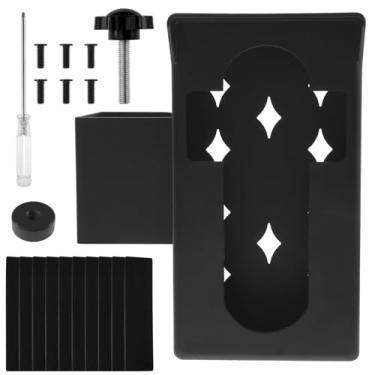 Imagem de ZJMCAJY Suporte de porta de campainha de vídeo para roubo, suporte de porta sem broca, suporte de montagem de campainha multiuso para casas, apartamentos, aluguel de dormitórios, QUZHEMA_US (preto)