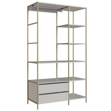 Imagem de Closet Roupeiro Industrial 02 Gvt 180 Cm P1025 Arenas Dourado PP