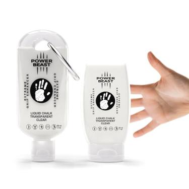 Imagem de POWER BEAST, Giz líquido transparente, realçador de aderência não pegajoso, mãos secas, giz líquido transparente, solução antiderrapante, aderência seca para tênis, golfe, pole dance, jogos e todos os