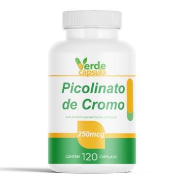 Imagem de Picolinato de Cromo 120 Cápsulas - Cromo Picolinato 250mcg - Suplemento Alimentar em Cápsulas - Verde Cápsula