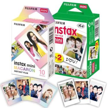Imagem de Filme Fuji Instax Mini 20 Fotos + 10 Fotos Macaron Para Mini 11 Mini 9