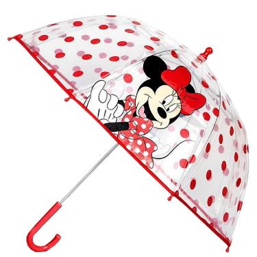 Imagem de ABG Accessories, Minnie Mouse, Frozen, Encanto e Patrulha Canina Guarda-chuva infantil transparente para meninas de 3 a 10 anos, Disney, Minnie Mouse, Age 3-10