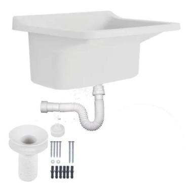 Imagem de Tanque astra plastico 22l lavar roupa branco + sifao + valvula e paraf