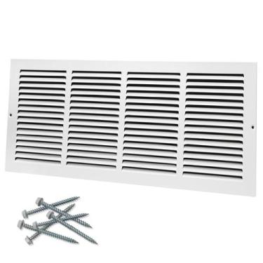 Imagem de Tampa de ventilação de retorno de ar Howeall 24x10cm Aço Branco