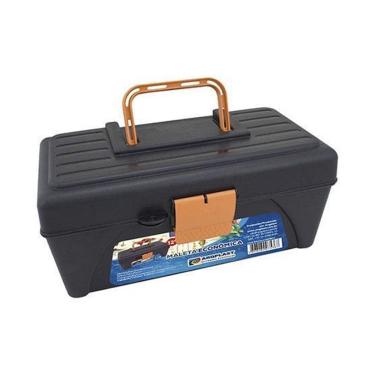 Imagem de Maleta Plastic Pescaria Bandeja Economica Preta 30,5X13X15,5