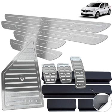 Imagem de Pedaleira Soleira Descanso Prata Renault Sandero Life