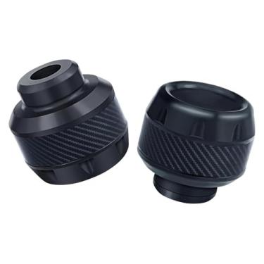 Imagem de Acessórios deslizantes frontais protetores de queda de motocicletas universais de alumínio compatíveis com Hornet 600 (preto)