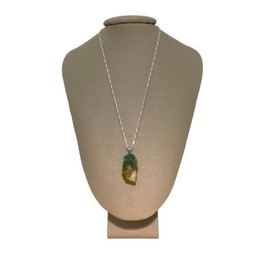 Imagem de Colar Cadeado Prata 925 Fluorita Bruta - Ponte Vecchio Joias