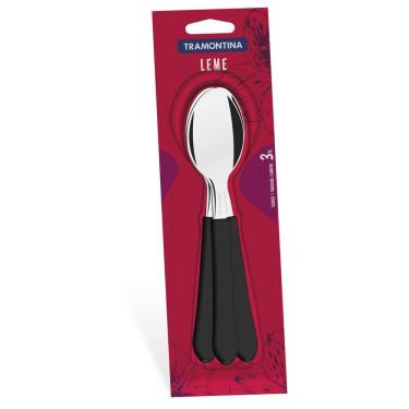 Imagem de Conjunto Colheres 3 Peças Preto Leme Tramontina 23183300