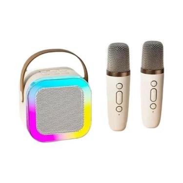 Imagem de Máquina De Karaokê Portátil Bluetooth 5.3 Com Microfones Sem Fio Para 