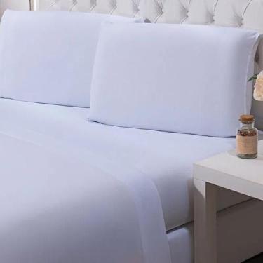 Imagem de Jogo de Cama Niazitex Percal Soft 300 Fios Basics King Branco 4 Peças
