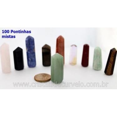 Imagem de 50 Pontas de Pedra Misto Extra Lapidado - Tamanho Mini 2.5 cm - Crista