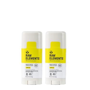 Imagem de Raw Elements Protetor solar facial FPS 50 mineral totalmente natural – seguro para recifes, resistente à água, proteção UVA/UVB de amplo espectro, seguro para todas as idades, tamanho de viagem 28 g
