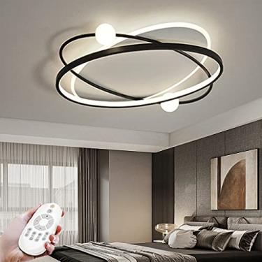 Imagem de Luminária de teto LED para quarto infantil, luminária de teto regulável, moderna, acrílica, decoração de quarto, lâmpada com controle remoto, meninos, meninas, luminária de parede, sala de e