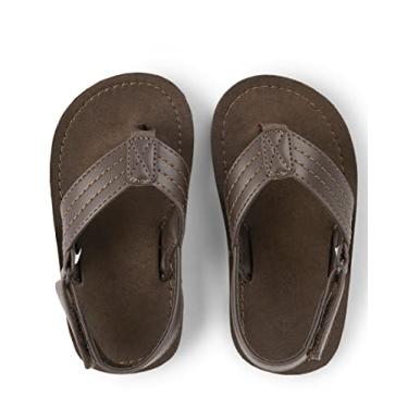 Imagem de The Children's Place Chinelo unissex para meninos e crianças pequenas com alça traseira, Bronzeado, 4-5 US Toddler