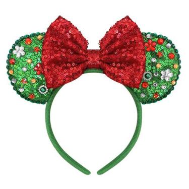 Imagem de Bandana Bmobuo Mouse Ears para mulheres e laços de lantejoulas de Nata