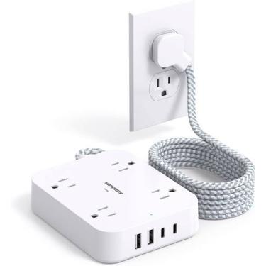 Imagem de Protetor de sobretensão Power Strip HANYCONY Cabo de 10 pés com 4 port