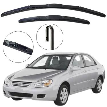Imagem de Kit Palheta Dianteira Cerato 2004 a 2009 Limpador de Parabrisa de Silicone