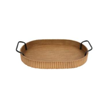 Imagem de Bandeja em madeira com alça C42,20xL26xA8cm marrom L Hermitage - Full Fit