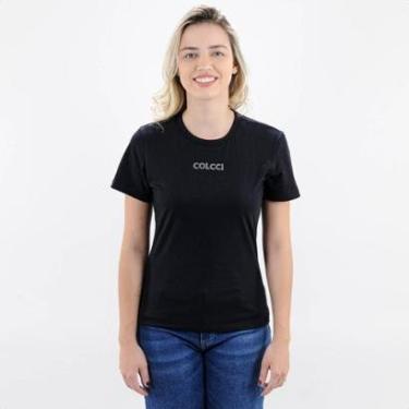 Imagem de Camiseta Colcci Ajustada Manga Curta Preto - Feminino-Feminino