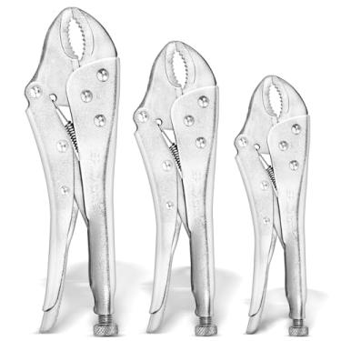 Imagem de Kit com 3 Alicates de Pressão 5 7 10 Polegadas Profissional, Cabo Liso, Tratamento Térmico e Resistente à Corrosão EPICA STAR EP-50705