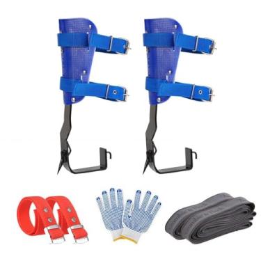 Imagem de KiBcsLic Picos de escalada em árvores ajustáveis, antiderrapantes, equipamentos portáteis para escalada em árvores para extração de madeira, de ninhos