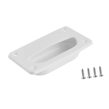 Imagem de harayaa Alça de inspeção marítima, tampa de, peça de reposição resistente, fácil instalação, placa de piso de para caiaque, trailers e barcos, Branco