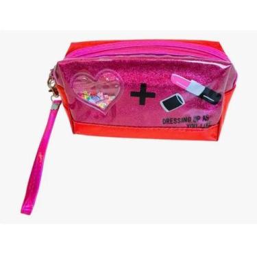 Imagem de Bolsa Necessaire Feminina Organizador Maquiagem Viagem - KIT, Pink
