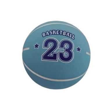 Imagem de Brinquedo Mini Bola de Basquete de Borracha 6cm – Bolinha Brinquedo Infantil e Pet Que Quica Muito (Azul 23)