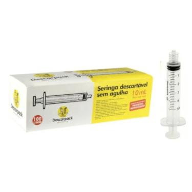 Imagem de Descarpack Seringa Hipodérmica sem Agulha Luer Lock 10ml com 100un