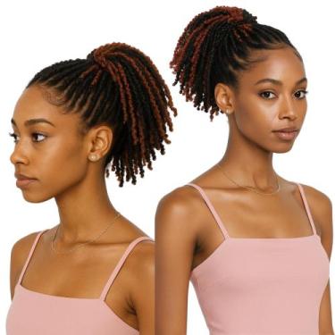 Imagem de Rabo De Cavalo Curto Com Ajuste Cacheado Dread Pixi Locs - bbless, 1b3