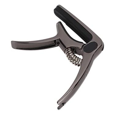 Imagem de Yctze Capo de Guitarra de Metal Com Porta-palheta - Ferramenta Versátil de Ajuste de Tom para Guitarras Elétricas, Acústicas, Ukulele, Baixo e Muito Mais - Mecanismo de Mola Com Acolchoamento Macio