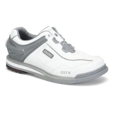 Imagem de Dexter Tênis de boliche masculino SST 6 Hybrid BOA Wide mão direita - branco/cinza 7 1/2 | Apenas jogadores para destros | no sapato S8, H5, H2, UB | na sola S6 e salto H7