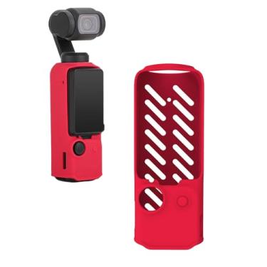 Imagem de Capa protetora de silicone macio para DJI Osmo Pocket 3 Acessórios Gimbal Camera Capa protetora para Osmo Pocket 3 protetor (vermelho)