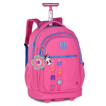 Imagem de Mochila Escolar Rebecca Bonbon de Carrinho Flower Power 19, Rosa