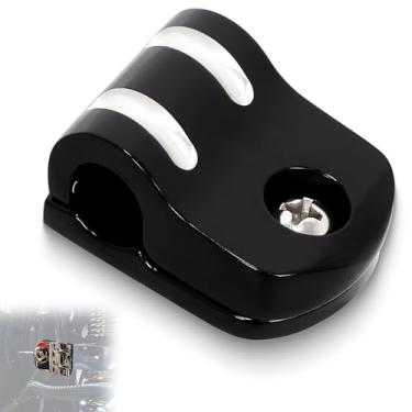 Imagem de WOWTK Clipe de cabo de embreagem serve para Harley Softail Deluxe Slim FLSTF 2000-2018, preto