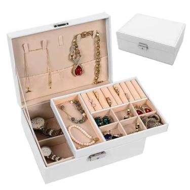 Imagem de Porta Joia Grande Maleta Feminino Cor:branco