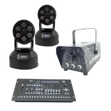 Imagem de Kit 2 Mini Moving Wash + Máquina De Fumaça + Mesa Pilot